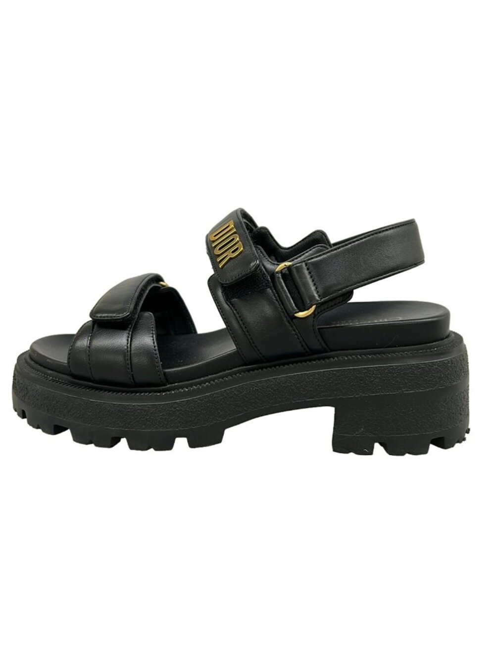Dior Sandals 37.5 Act Black Lambskin - Picture 1 of 14